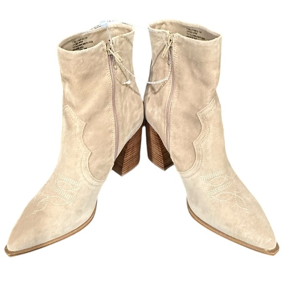 Steve Madden Stable Sand Suede Western Cowboy Ankle Zipper Booties Boots 11 NEW - Picture 10 of 14